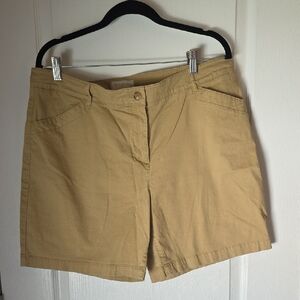 Talbots Tan Bermuda Shorts Classic Cotton Blend